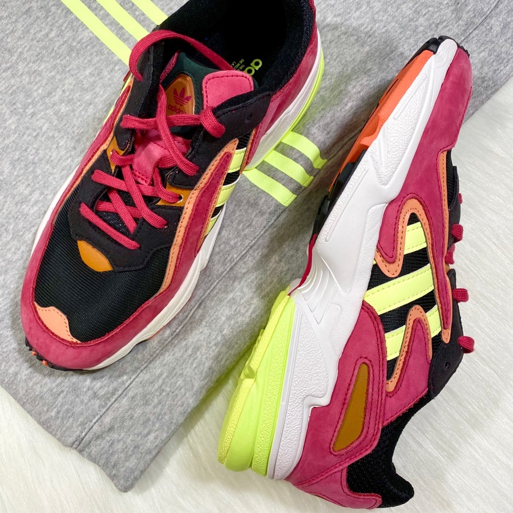 Womens Adidas Sneakers Shoes Yung 96 Neon Black - Picture 6 of 12